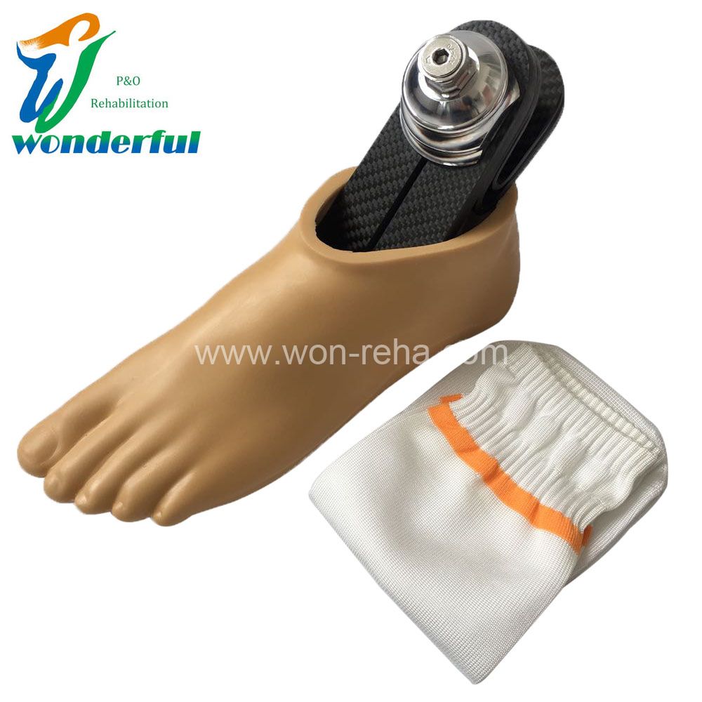 Low Ankle Carbon Fiber Elastic Foot With Titanium Adapter