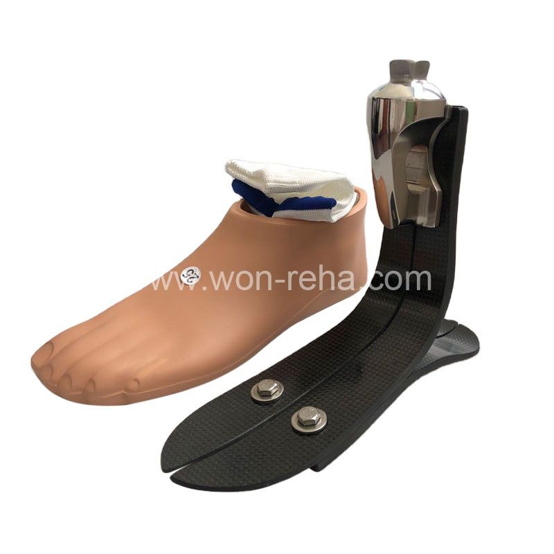 Prosthetic Leg High ankle Prosthetic Foot Carbon Fiber With Titanium Adapter Prosthetic Foot Carbon